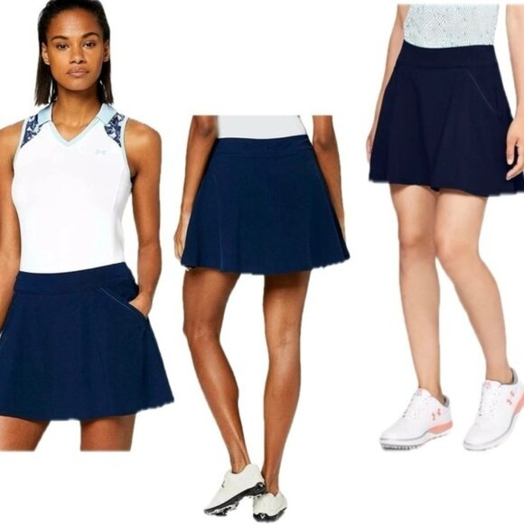 Under Armour Womens Golf Tennis UA Links Skort Skirt (Academy Blue) Sz L NWT - Picture 3 of 13